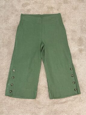 new directions Olive Elastic-Waist Wide Leg Pants